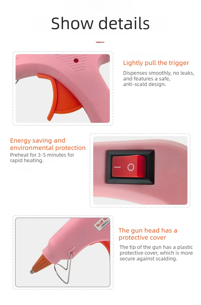 Silicone Gun Hot Melt Glue Gun With 7mm Hot Glue Gun Sticks Perfect For DIY Arts School Crafts Quick Home Repairs Repair Tool