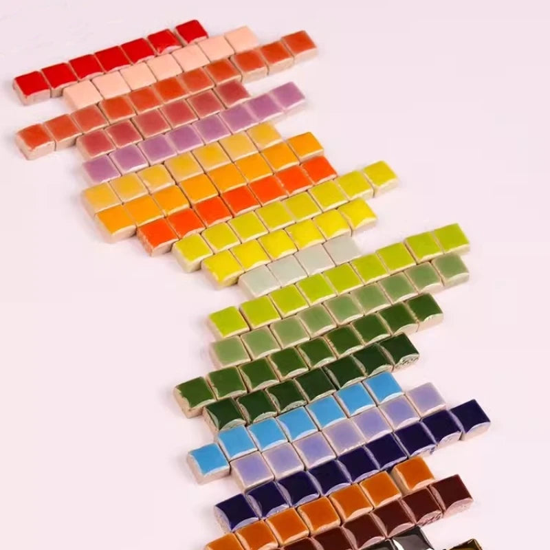 200g 1CM Mini Mosaic Tile Material DIY Ceramic Mosaic Tiles Stone Handmade Ornaments Tiles Wall Crafts Home Decoration