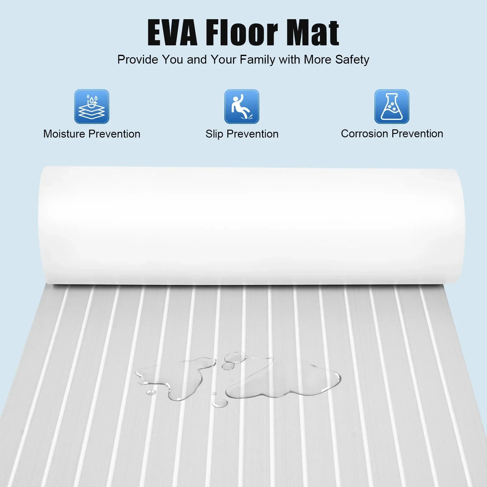 EVA Foam Teak Sheet Marine Flooring Yacht Synthetic Boat Decking Self-Adhesive Pad 35.4"X94.5"
