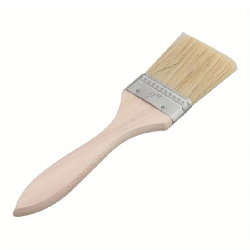 1-Piece Paint Brush with Chisel Edge – Deep Yellow Bristles & Wooden Handle