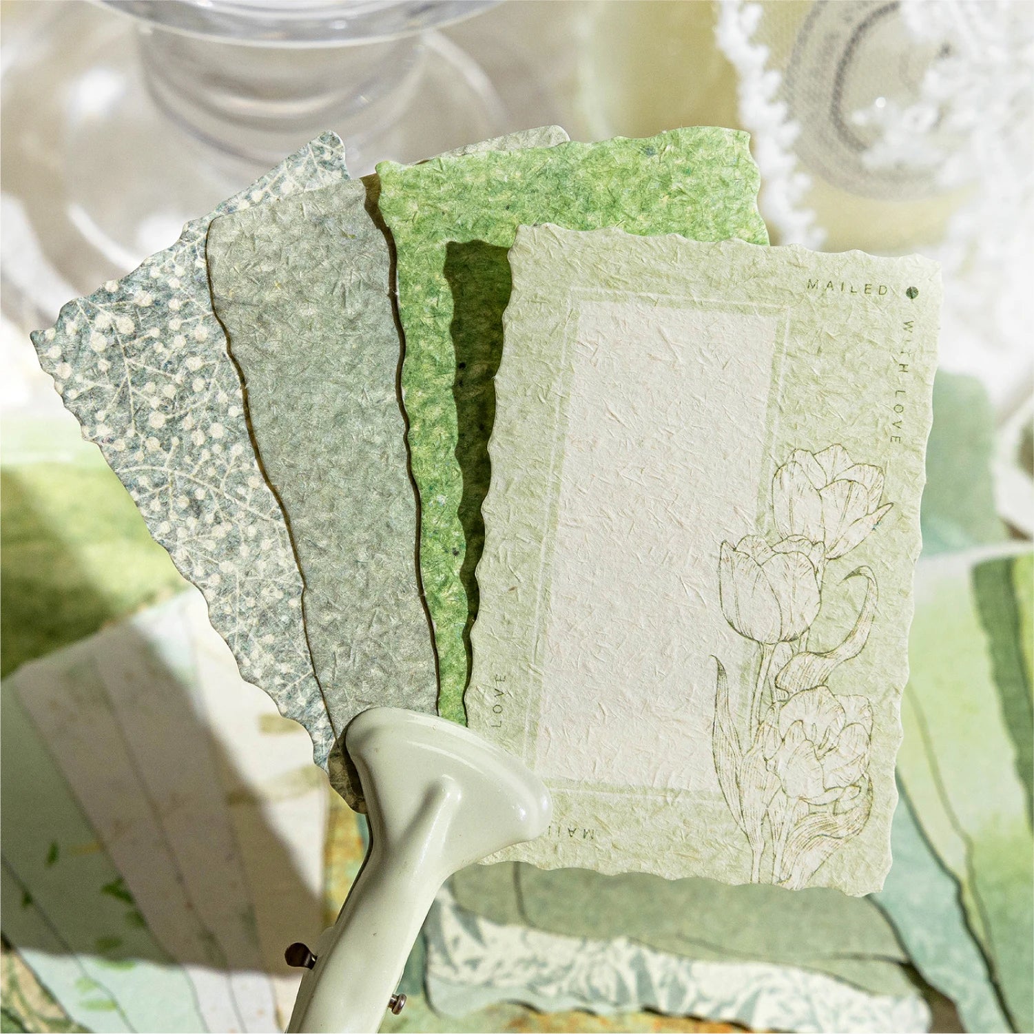 4Style Paper Post Office Series Scrapbooking Set Diy Handheld Account Diary Decoration Collage Material
