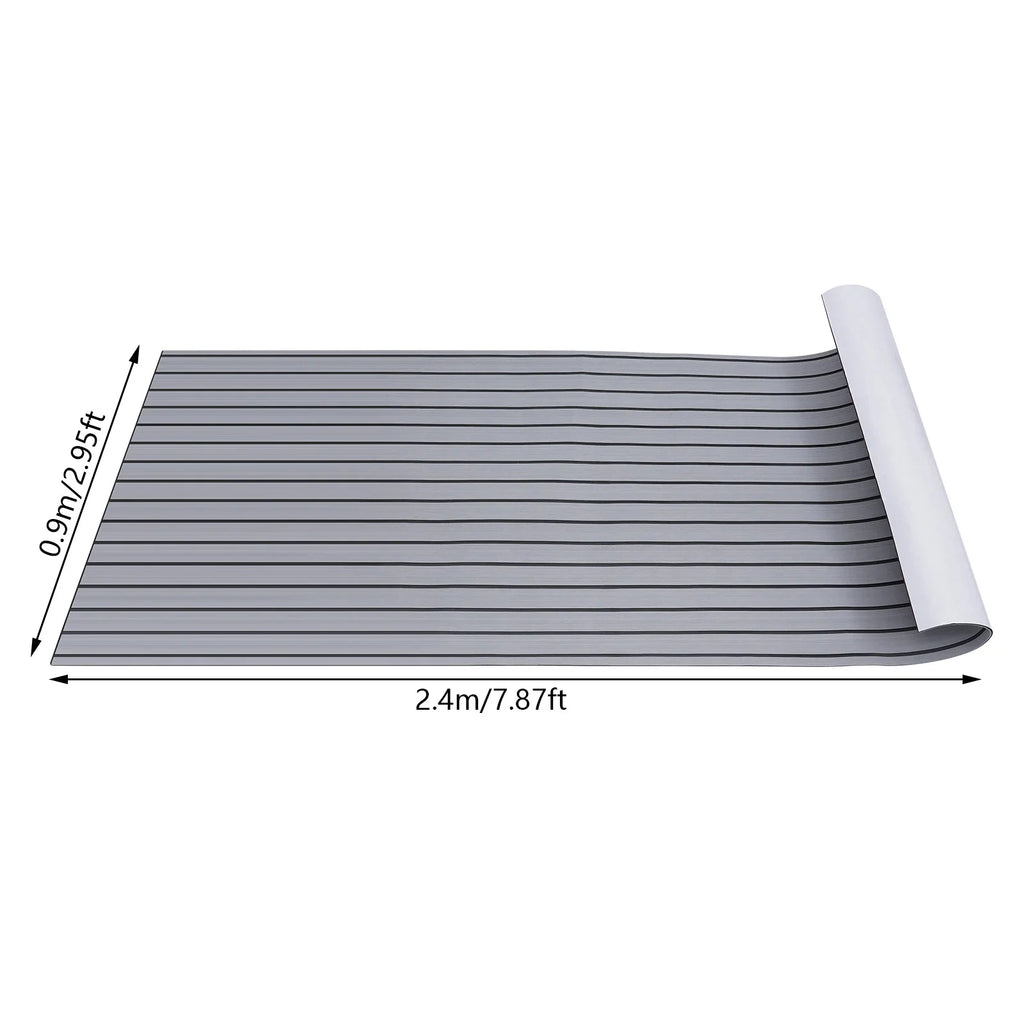 94.5"x 35.4" EVA Anti-slip Mat Foam Boat Decking Sheet Anti-Slip Self-Adhesive Deck Boat Flooring Mat Cuttable