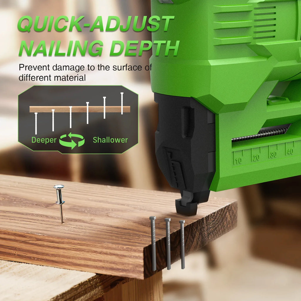 TaskStar Cordless Nail Gun 2-in-1 with nails & staples,Nailing Machine with 2 x Batteries