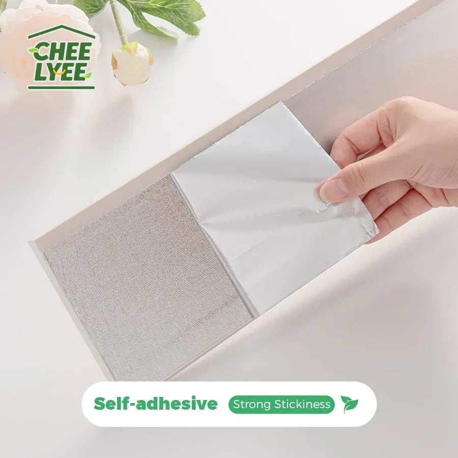 10pcs Self-Adhesive Wooden Stickers Wall Stickers Skirting Lines 10mm Thickness Suitable for All Indoor Places 17.72X4.72In