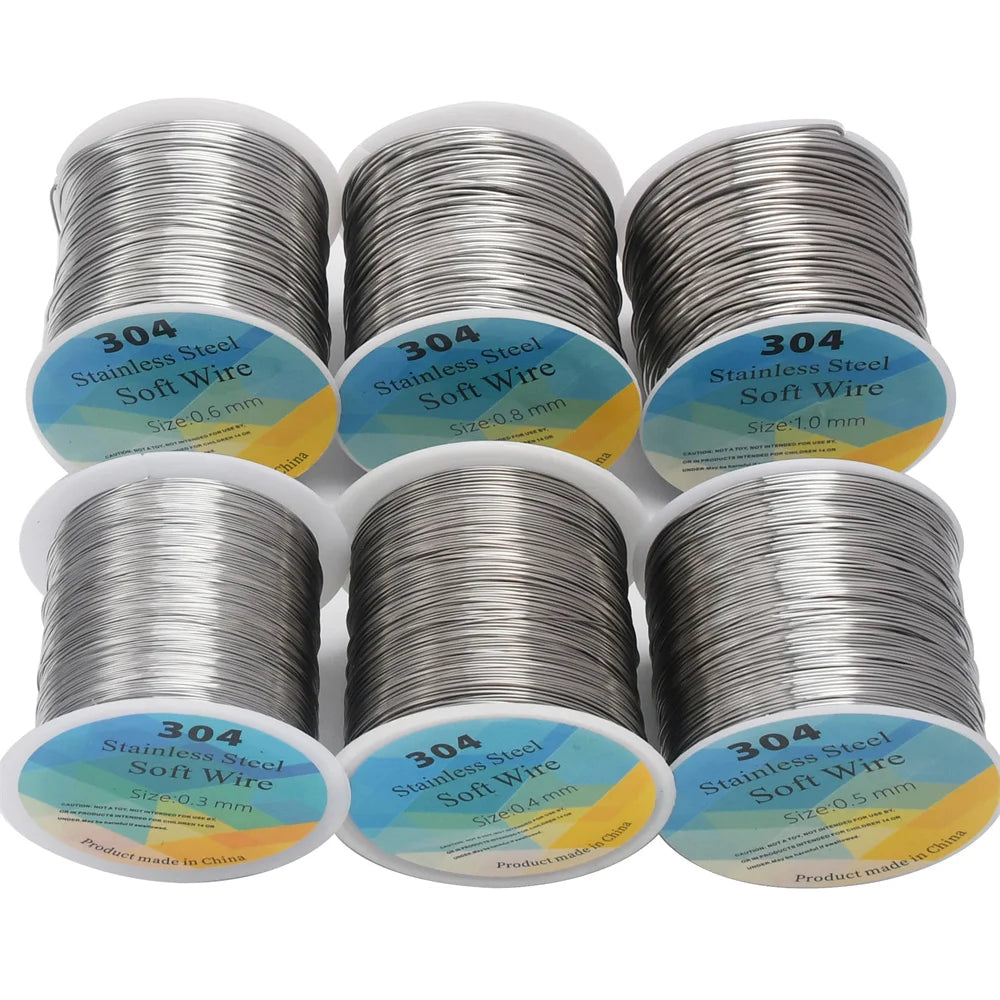 20 22 24 28Gauge Stainless Steel Wire for Jewelry Making DIY Crafts Project Jewelry Finding Supplies 130-328ft