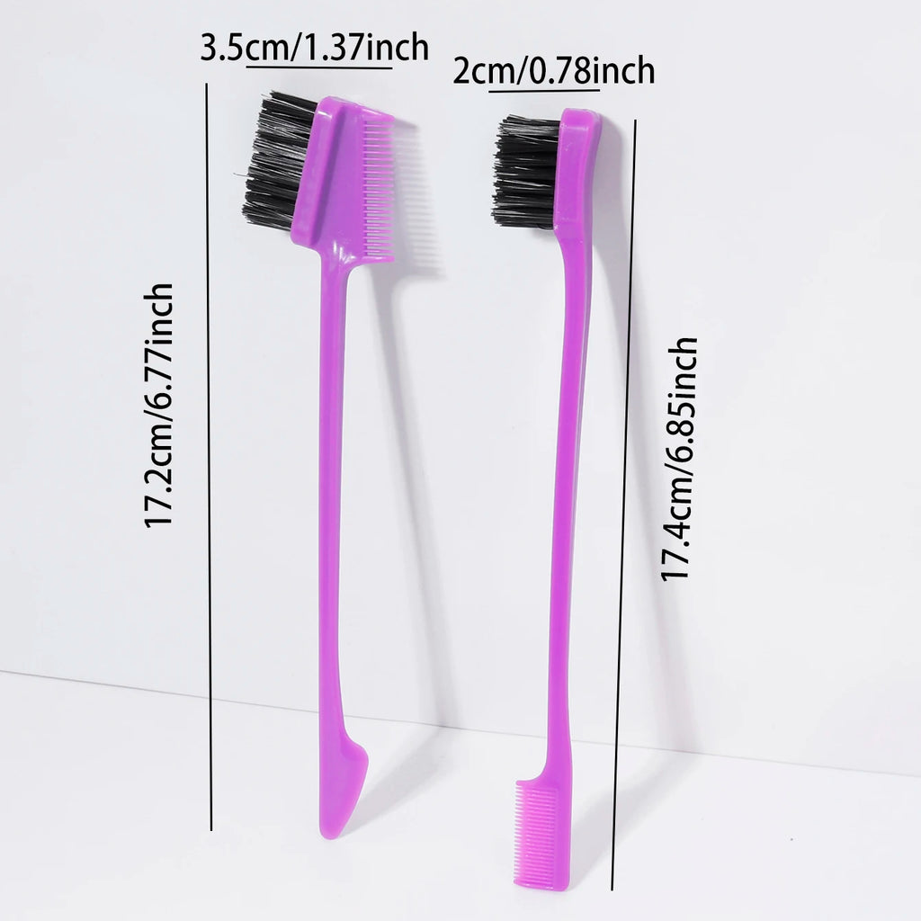 2pcs edge control brushes, suitable for hair edge and eyebrow styling in women,special for real hair wigs