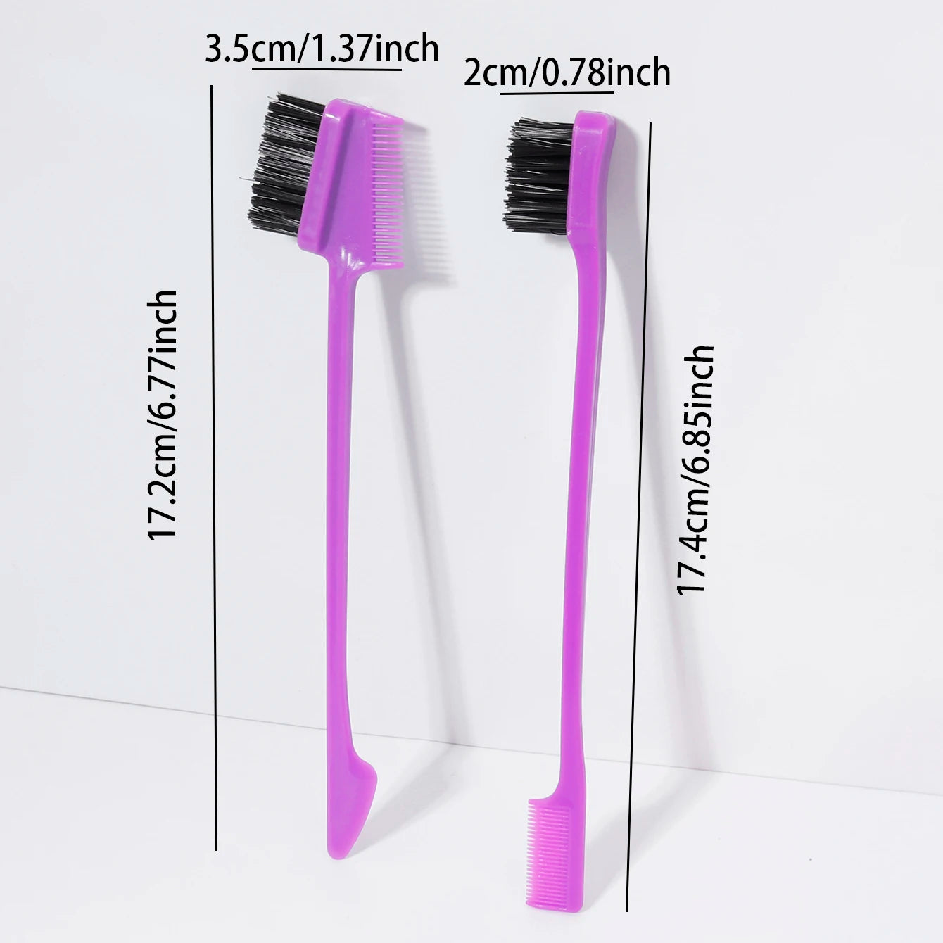 2pcs edge control brushes, suitable for hair edge and eyebrow styling in women,special for real hair wigs