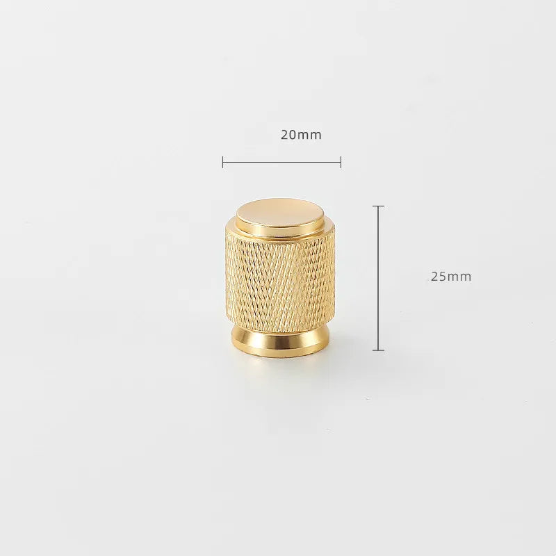 KK&FING Gold Knurled Handles For Cabinet And Drawer Aluminum Alloy Wardrobe Handles Kitchen Cabinet Pulls Knurled Drawer Knobs