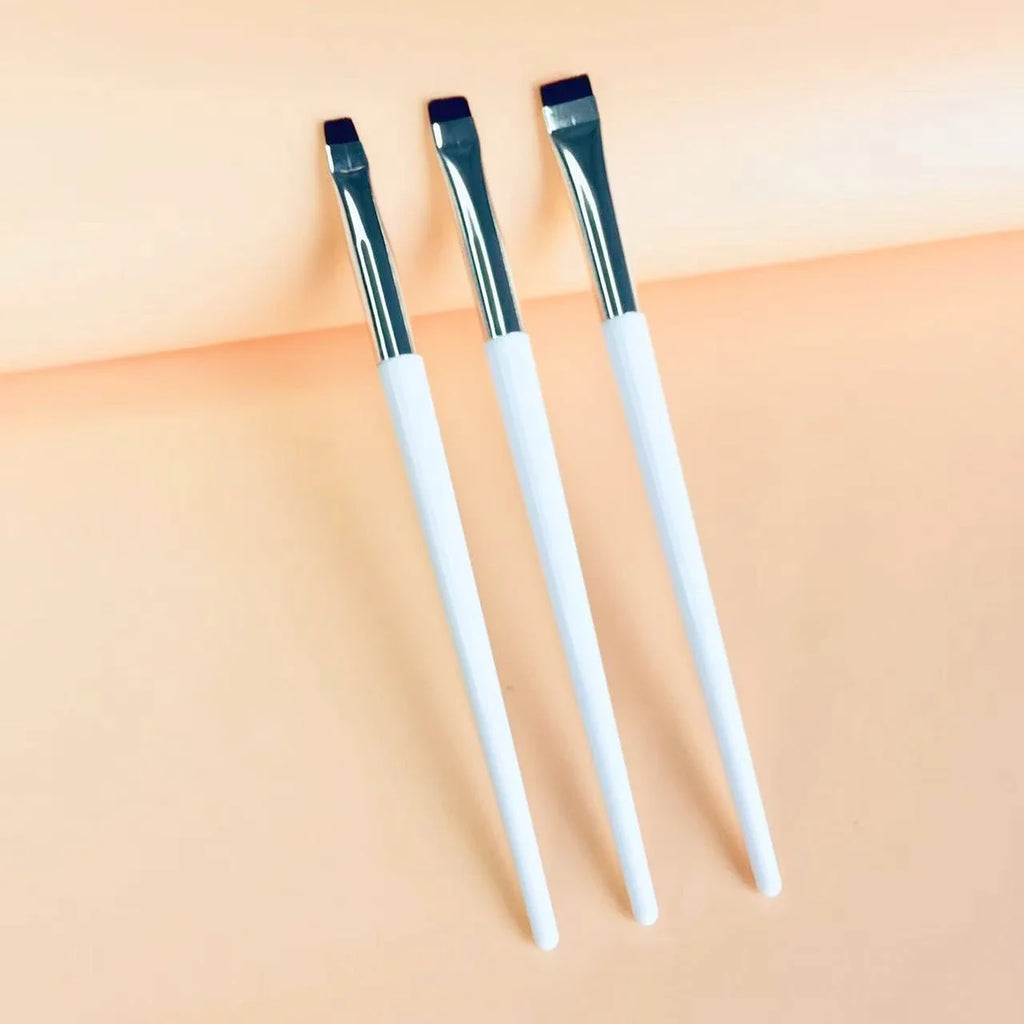 LOYBJ Thin Eyebrow Eyeliner Brush Super Fine Angled Brow Contour Brush Portable Women Eyebrow Liner Cream Cosmetic Makeup Tools