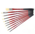 10 multi-functional artist paint brushes Bristle, wool, nylon hair Birch short rod acrylic oil painting gouache pens paint brush