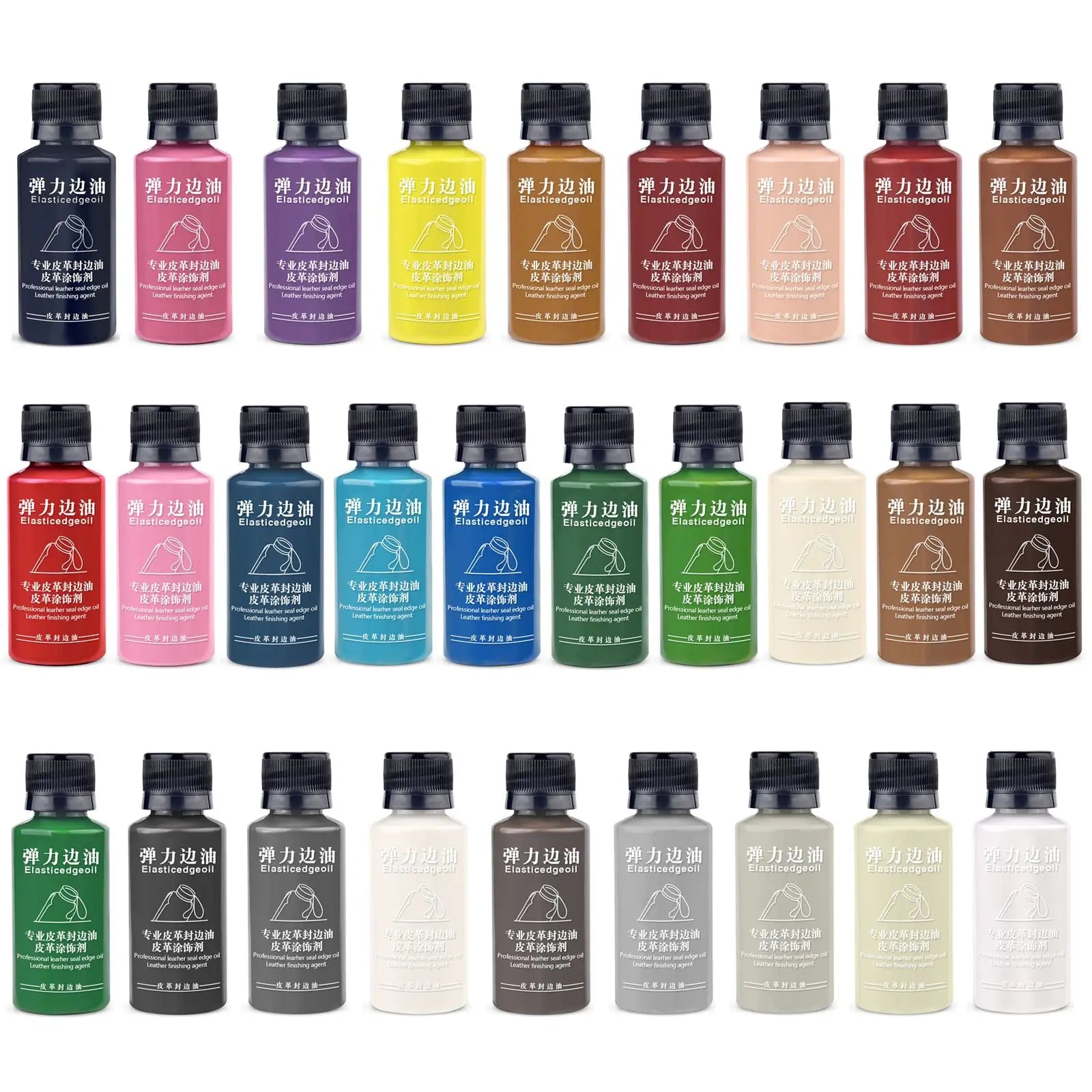 30ml Matte Elastic Edge Sealing Oil Leather Dye Diy Leather Edge Paint Leather Goods Renovation Trimming Edge Sealing Pigment