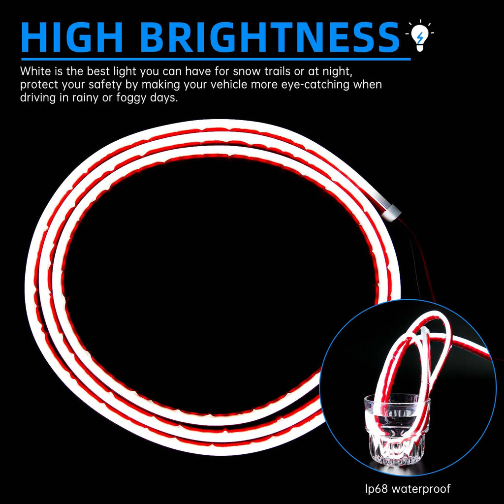 180cm/240cm Car Hood LED Daytime Running Light Strip Waterproof Flexible Auto Decorative Atmosphere Lamp Ambient