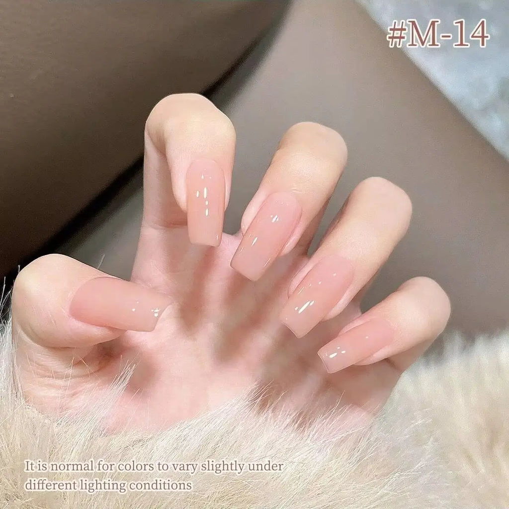 XEIJAYI 6pcs Nude Sheer Gel Nail Polish Translucent Colors for Natural Ombre Nails. Soak Off UV LED Gel, Long Lasting High Gloss