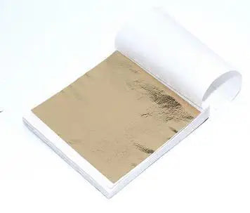 100Pcs Gold Leaf Sheets 9x9cm Gilding Foil Antique Silver Foil Paper For Paintings Arts Crafts Nail Deco  Furniture