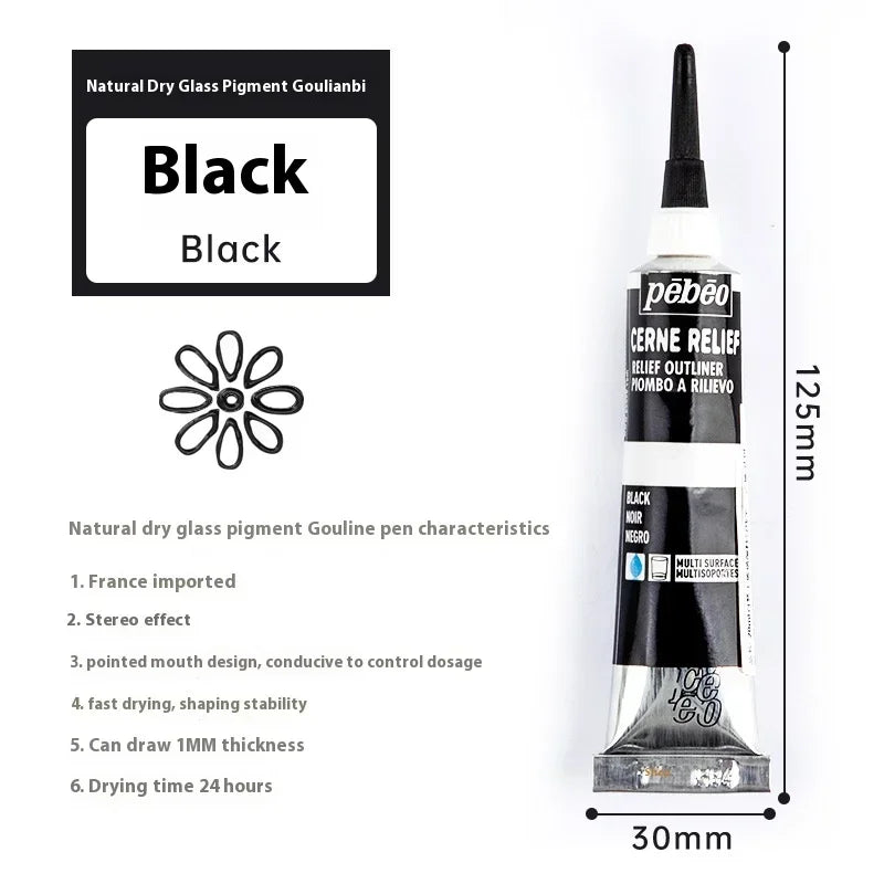 20ml Glass Acrylic Paint Tube Waterproof for Wood/Canvas/Fabric Doll Painting Rich Diy Colorant Glass Pigments Artist Supplies