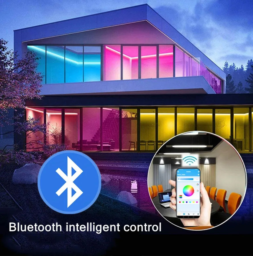 5V RGB Neon Strip Light 1M 2M 3M 5M USB Waterproof Flexible Ribbon Tape Neon Lights with Bluetooth Remote Control for Home Decor