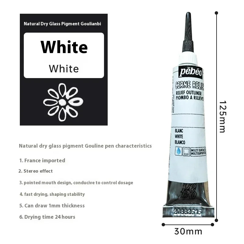 20ml Glass Acrylic Paint Tube Waterproof for Wood/Canvas/Fabric Doll Painting Rich Diy Colorant Glass Pigments Artist Supplies