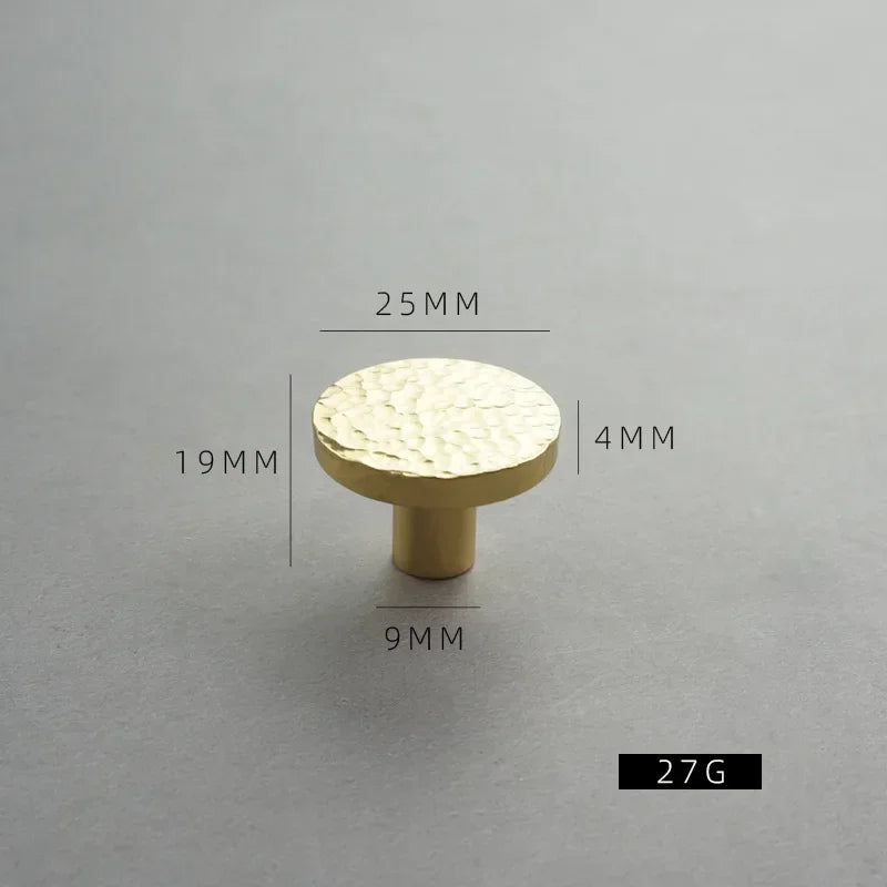 Nordic Solid Brass Furniture Knobs Golden Unique Pattern Cabinet Knobs and Handles Shoe Cabinet Bookcase Drawer Knobs