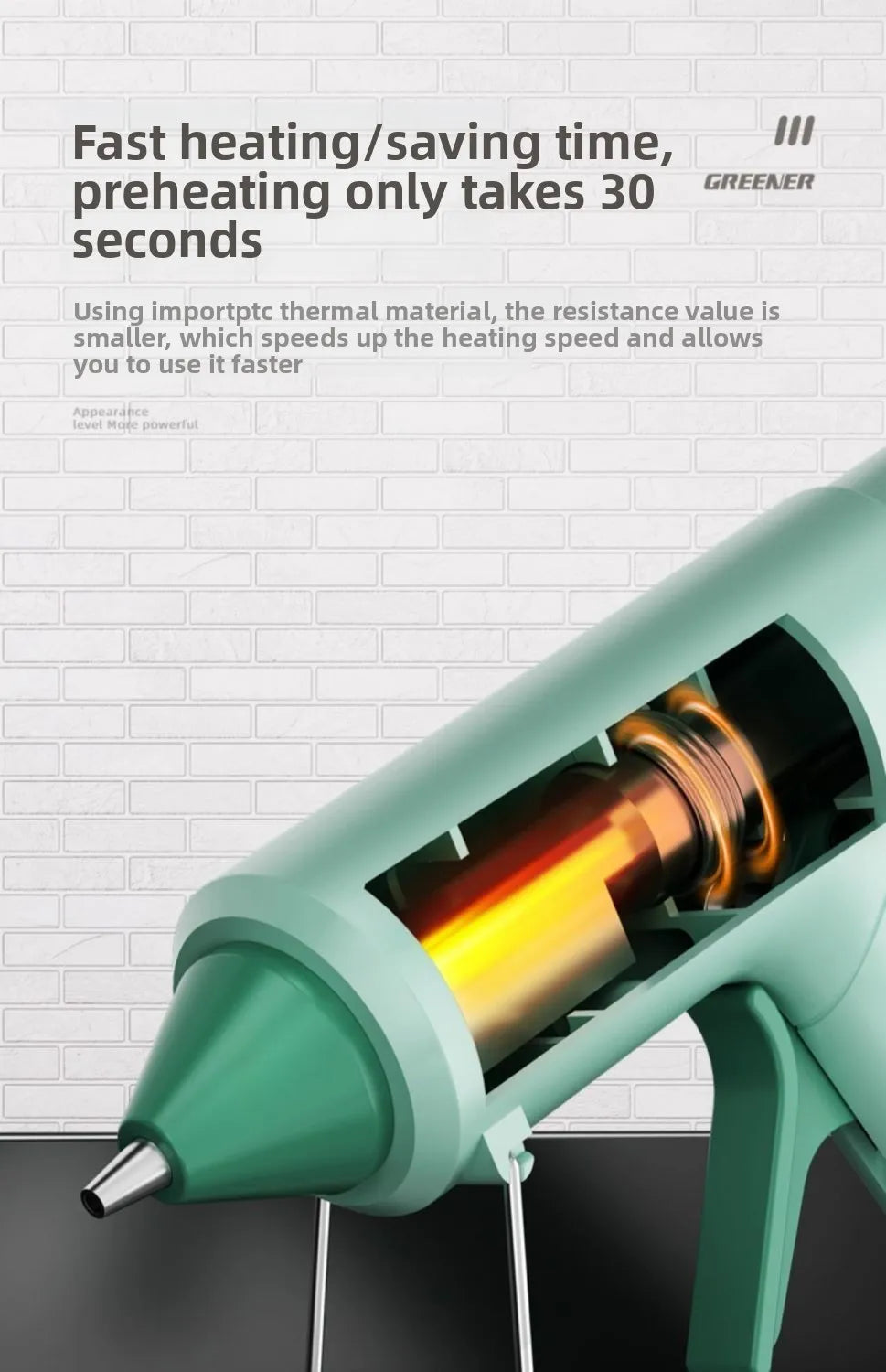 Hot Melt Glue Gun 7mm Glue Sticks Industrial DIY Electrothermal Glue Gun Heat Temperature Thermo Electric Gun Repair Tools 220V