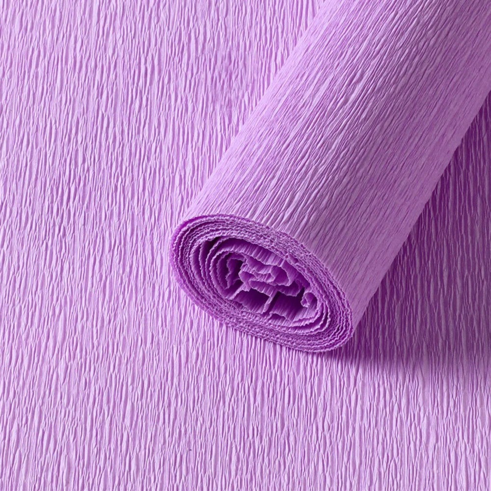 50x250cm Colored Crepe Paper Roll Origami Crinkled Crepe Paper Craft DIY Flowers Decoration Gift Wrapping Paper Craft