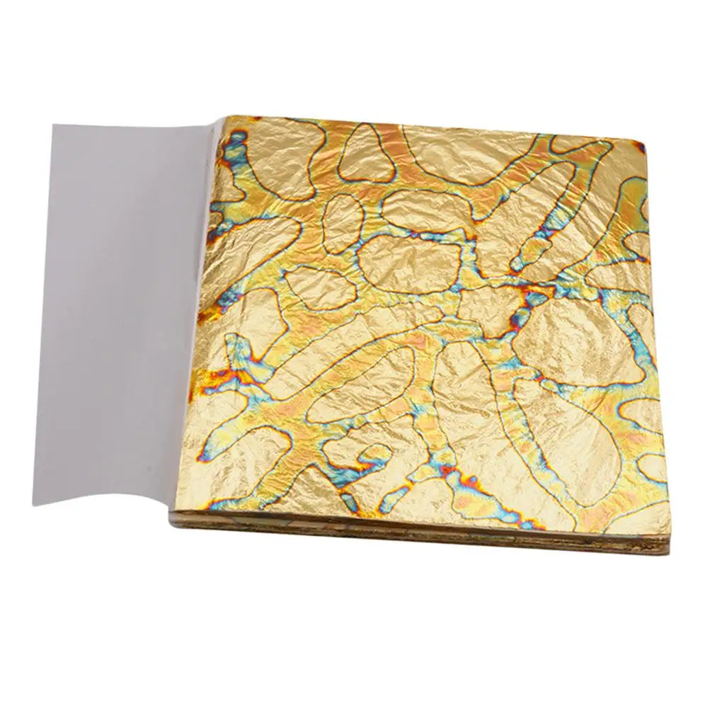 Imitation Golds Leaf Foil Sheets Modern Multicolor Gilding Supplies for Face Statue Wall Arts and Gold Decor