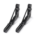 2Pcs Collapsible Shelf Bracket Max Load 90kg/198lb Wall Mounted Shelf Bracket Stainless Steel Workbench Support for Bench Table
