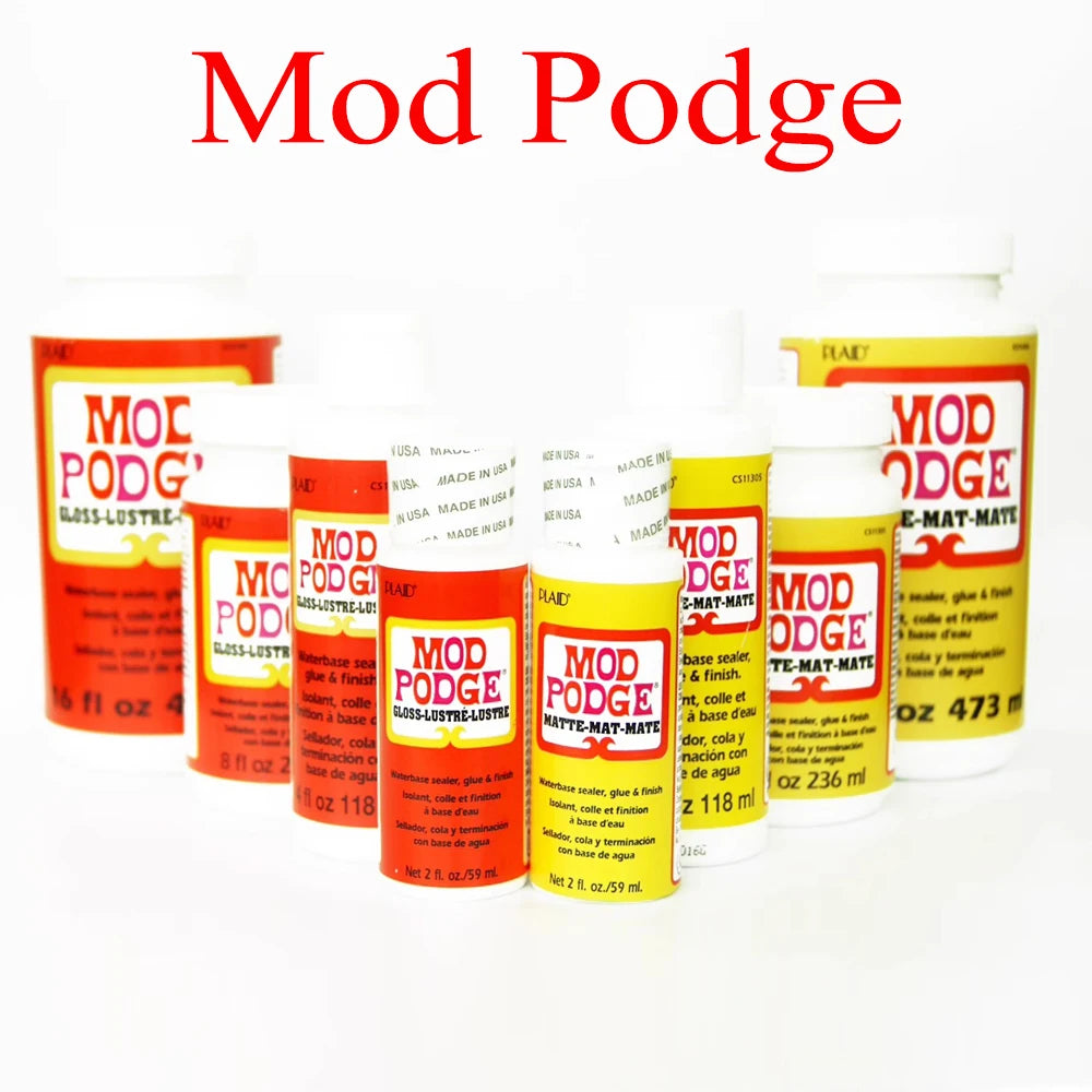 Mod Podge Matte Gloss Fluid Glue for Painting Board Transfer Dried Flowers Collage Wood Work Sealant for Art Projects Adhesive