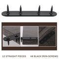 12 PCS Straight Brackets Stainless Steel Brace Flat Metal Brackets Mending Repair Plate With Screws For Wood