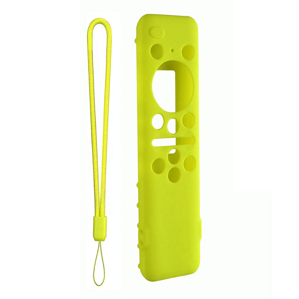 Drop-Proof Shell Silicone Remote Control Cover Protector with Lanyard Shockproof Anti-Slip for Samsung 8K Neo QLED HDR Smart TV