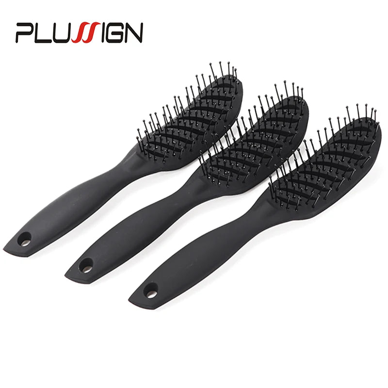 Styling Curly Hair Brush Salon Massager Comb Brush Detangling Drying Brush Anti Static Curved Vent Brush Scalp Massage Comb