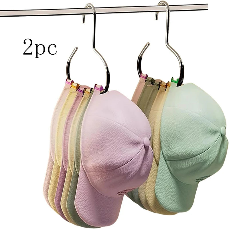 2-Pack Hat Hooks - Holiday Entryway Organizer for Coat Closet & Wall Mount Storage