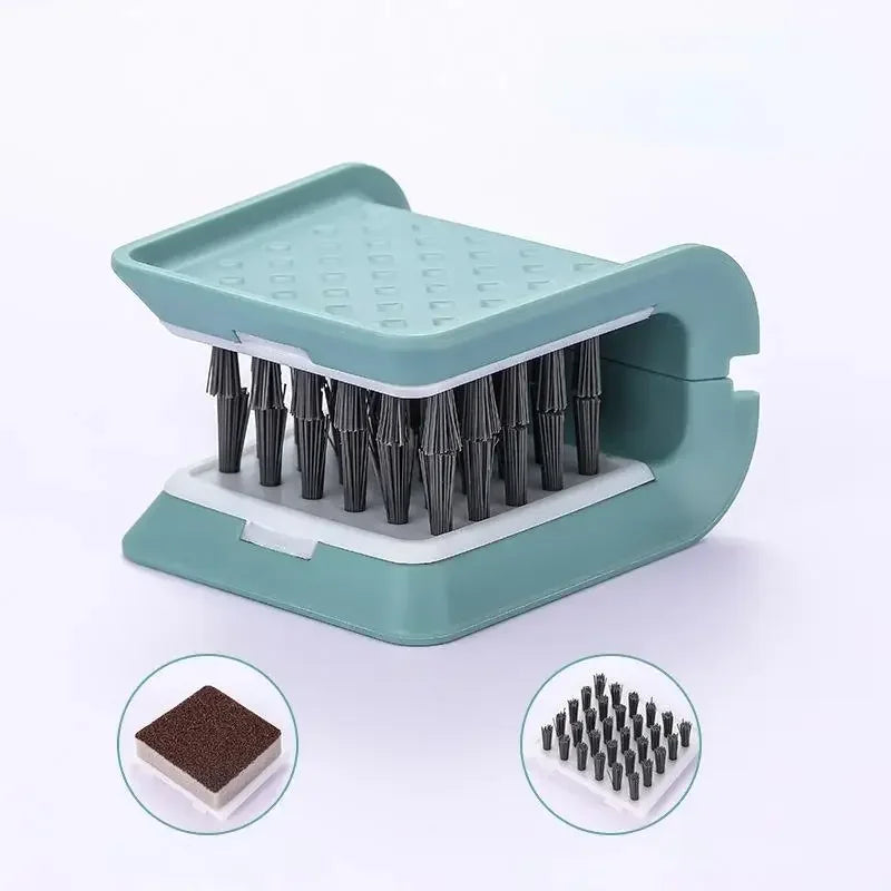 1PC Foldable Kitchenware Cleaning Brush U-shaped Dinner Plate Sponge Replaceable Head Kitchen Gadgets