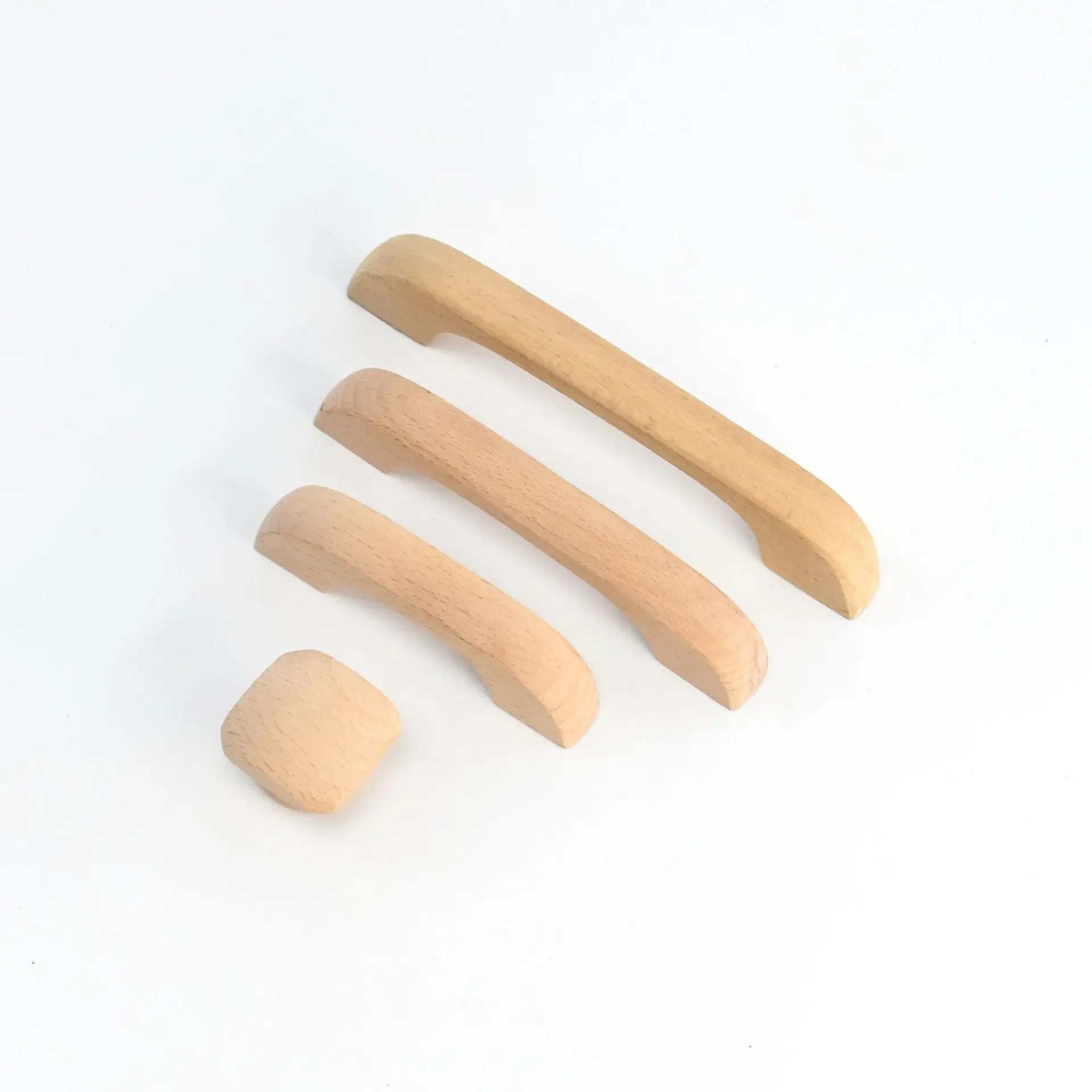 Beech Wood Handles Kitchen Cabinet Handle Drawer Solid Wood Furniture Wooden Door Drawer Knobs Cupboard Handles for Furniture