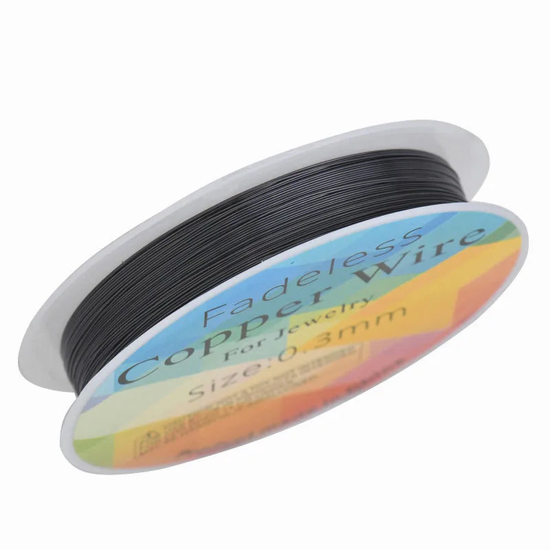 Colorfast Copper Wire For Bracelet Necklace Jewelry DIY Accessories 0.2/0.25/0.3/0.5/0.6/0.7/1.0mm Craft Beading Wire HK018