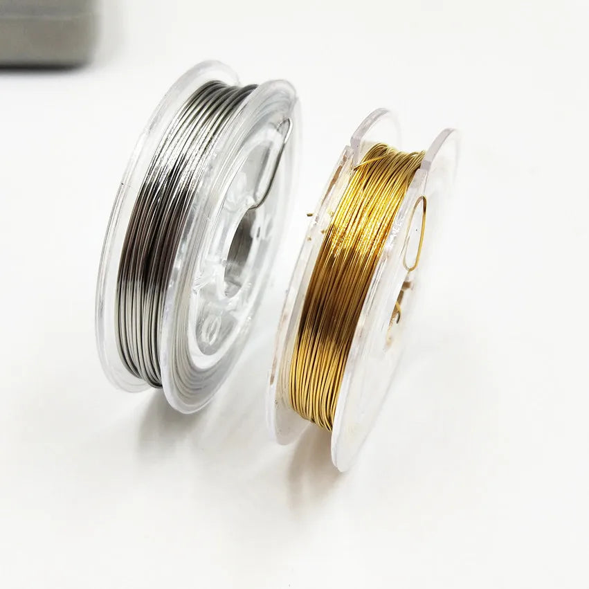 10 Meters/Roll Stainless Steel 0.3/0.4/0.5/0.6mm Pvd Plated Gold Cable Wire Rope for DIY Bracelet pendiente Jewelry Making Craft