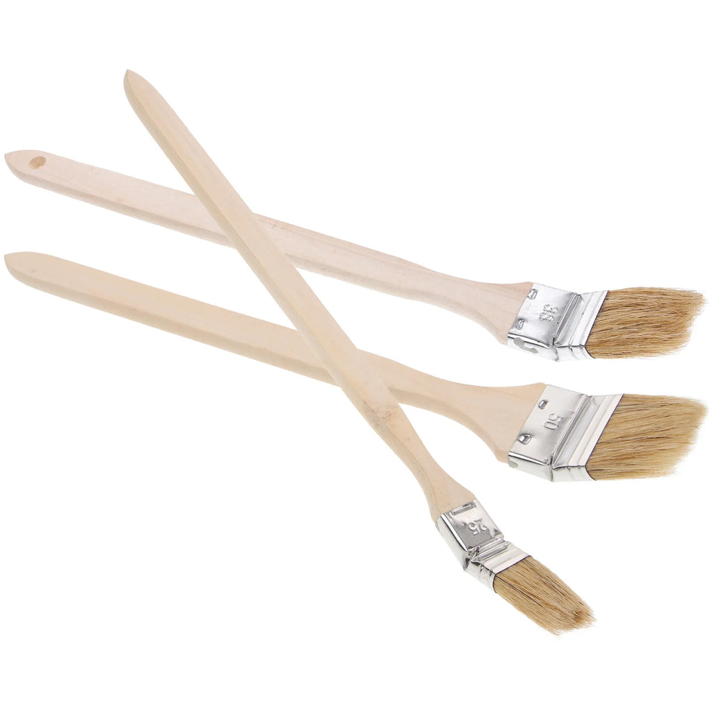 3pcs Bent Paint Brush 2.5/3.5/5 Inch Soft Bristle Wall Painting Tool For Wood Metal Furniture Reusable Paint Brushes