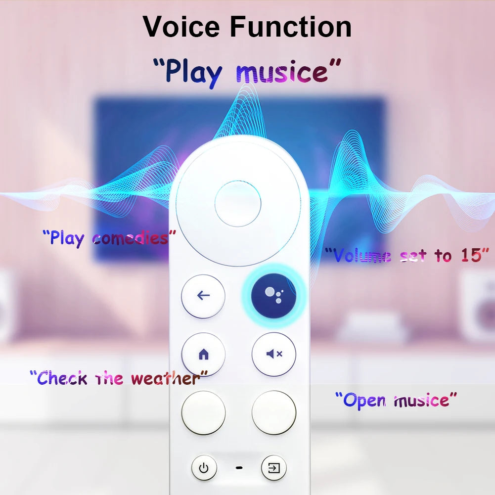 G9N9N Smart TV Remote Bluetooth-Compatible Voice Set-Top Box Remote Control Remote Controller for Google TV Chromecast 4K Snow