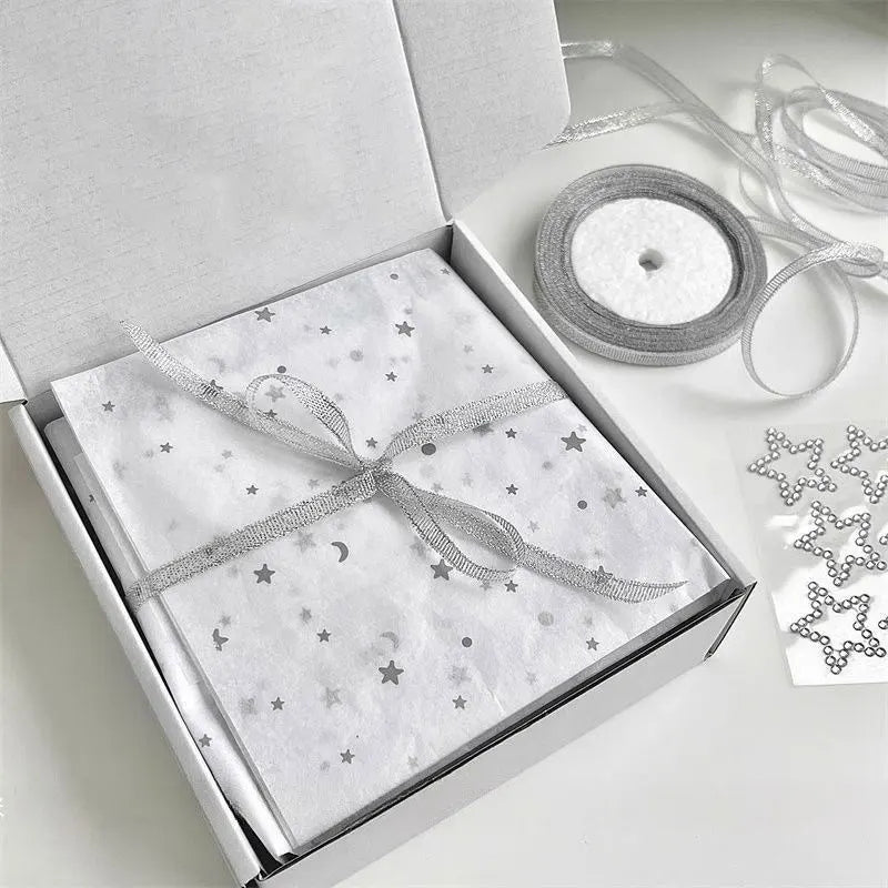 20pcs sheet Cotton Bouquet Flower Wrapping Paper Star Moon Sydney Paper Wrapping Paper Flower Wrapping Paper Cake Baking Gift