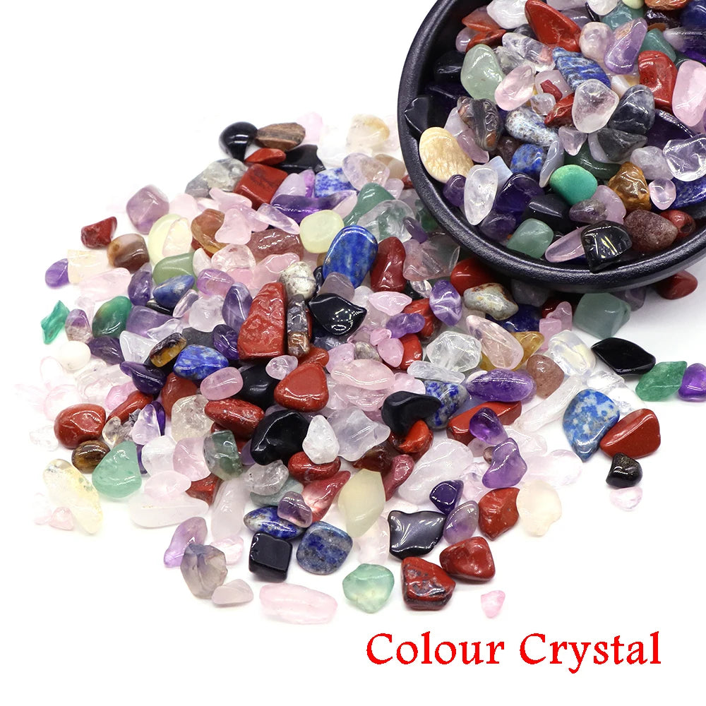 Natural Stone Tumbled Agate Gravel Crystals Chip Quartz Minerals Reiki Healing Specimen Gemstones Home Aquarium Decor DIY Crafts