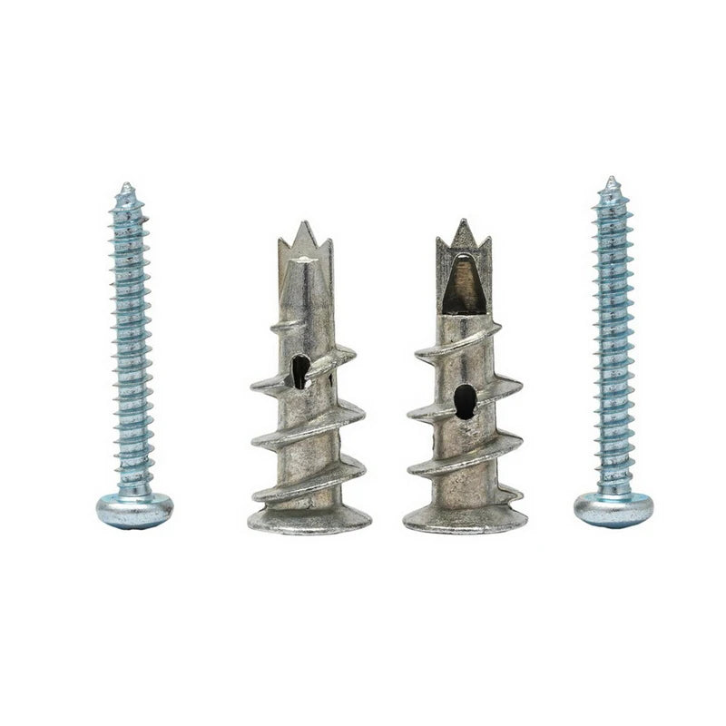 120Pcs  Zinc Alloy Plasterboard Drywall Anchor Hollow Wall Self-drilling Wall Plug with Tapping Screw Drywall Bolt