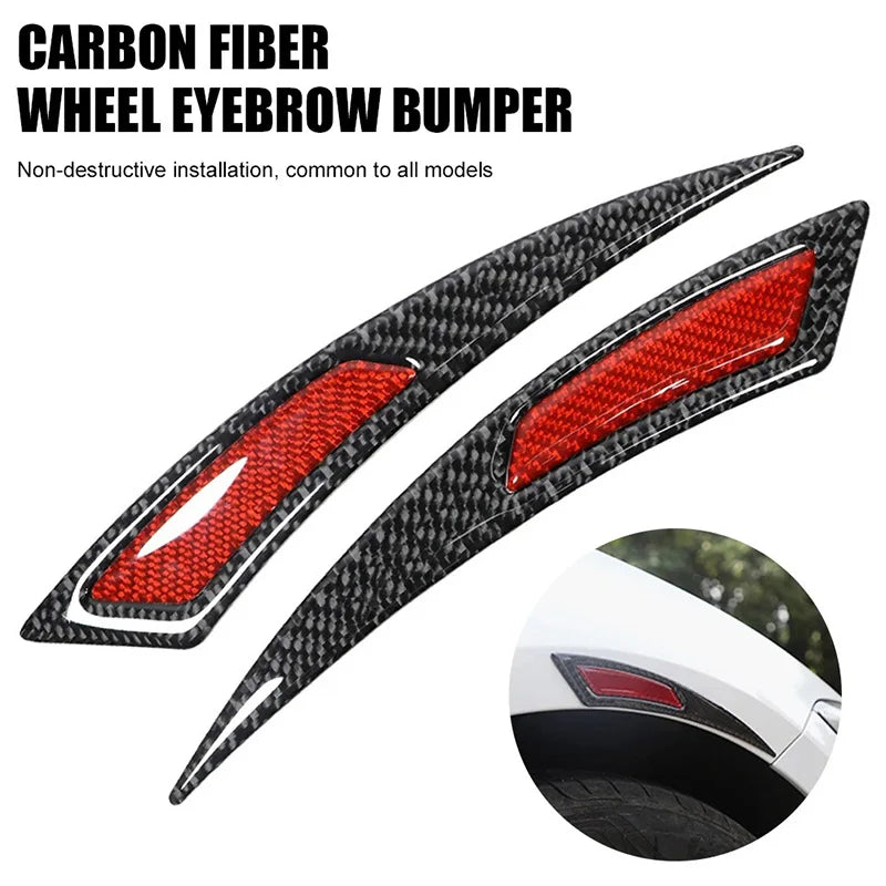 Fender Stripe Car Wheel Eyebrow Protector Lip Wheel-arch Trim Arch Extender Decorative Scratch Proof Carbon Fiber Sticker