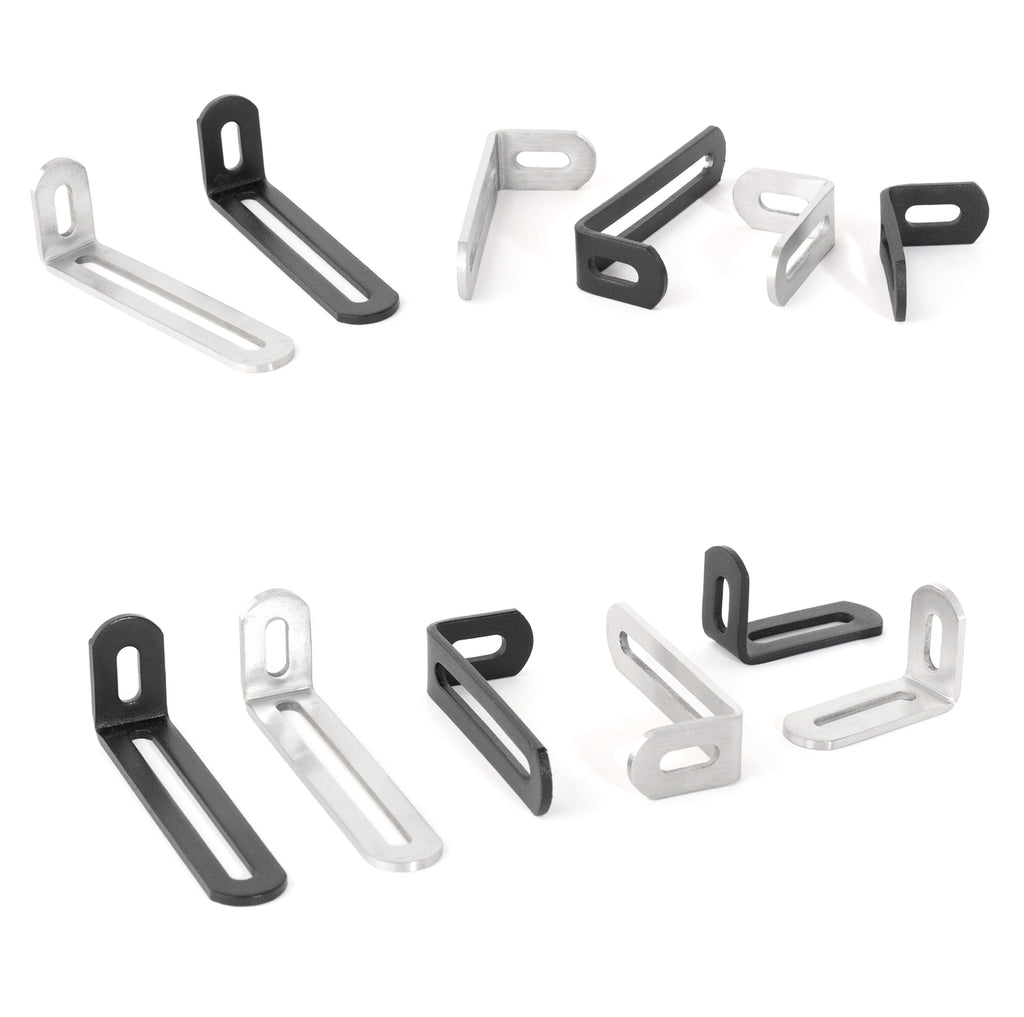 Stainless Steel Adjustable Corner Bracket Heavy Duty Metal 90 Degree L Shaped Angle Corner Braces for Wooden Shelf Furniture