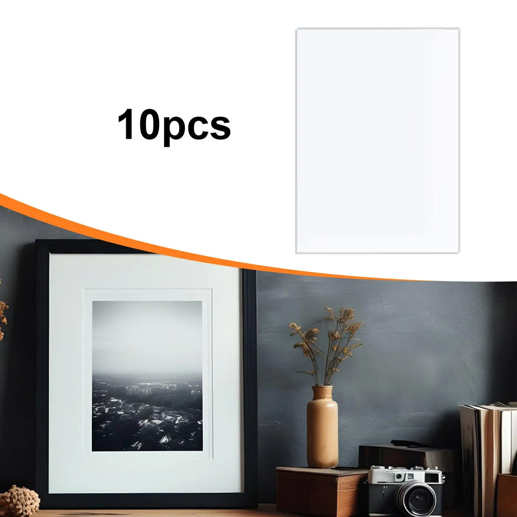 10Pcs Clear Acrylic Sheets Plexiglass Sheets Multifunctional Crafting Supplies 2mm Thick Acrylic Boards for Display Projects