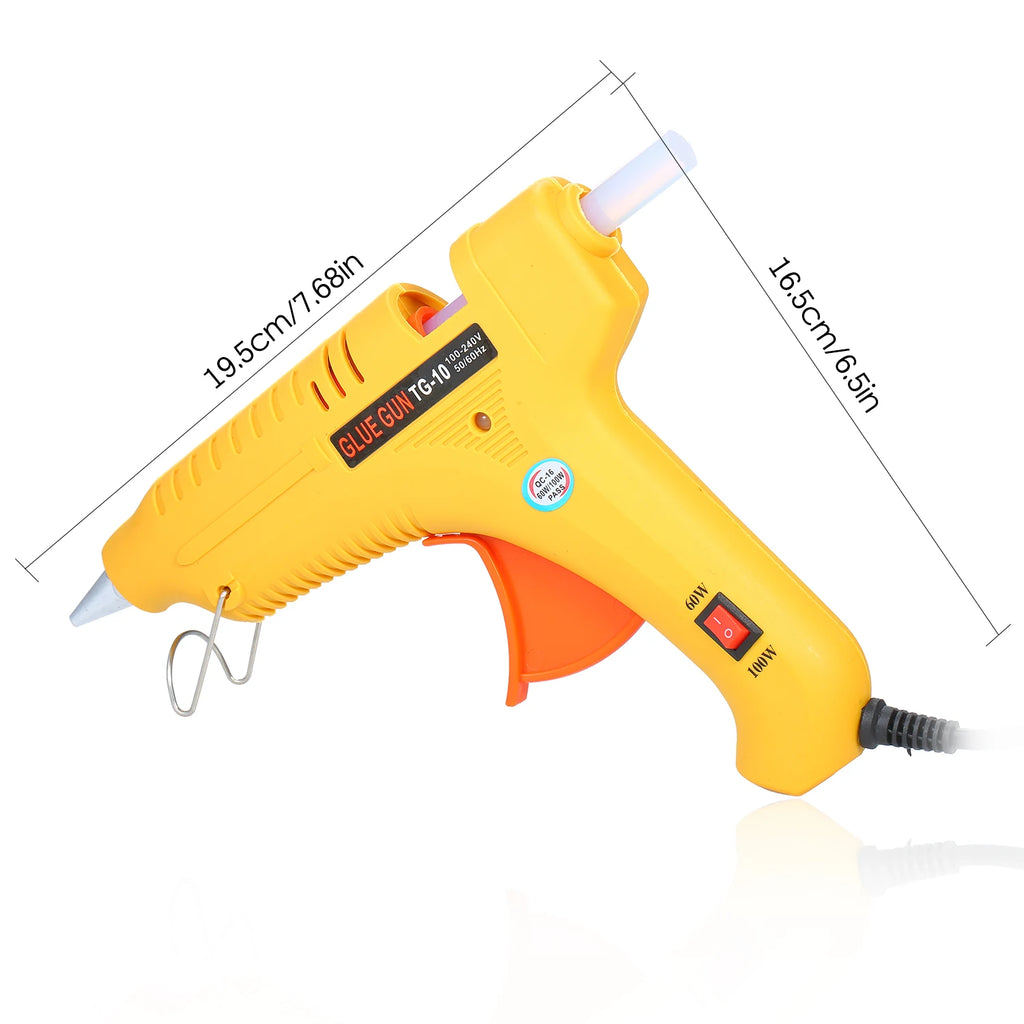 Hot Melt Glue Gun 60W/100W Power Adjustable Hot Melt Glue Machine Industrial Household DIY Glue Gun GT-10