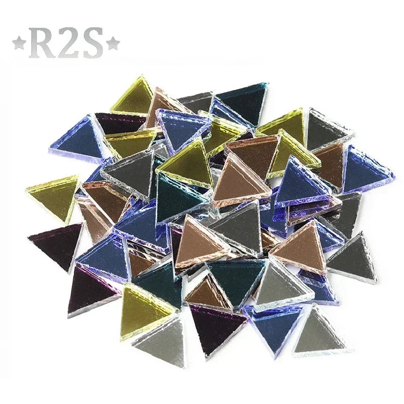 100g Glass Mirror Mosaic Tiles Bulk Diamond Shape DIY Craft Handcrafted Accessory Home Wall Artwork Decor Supplies arte