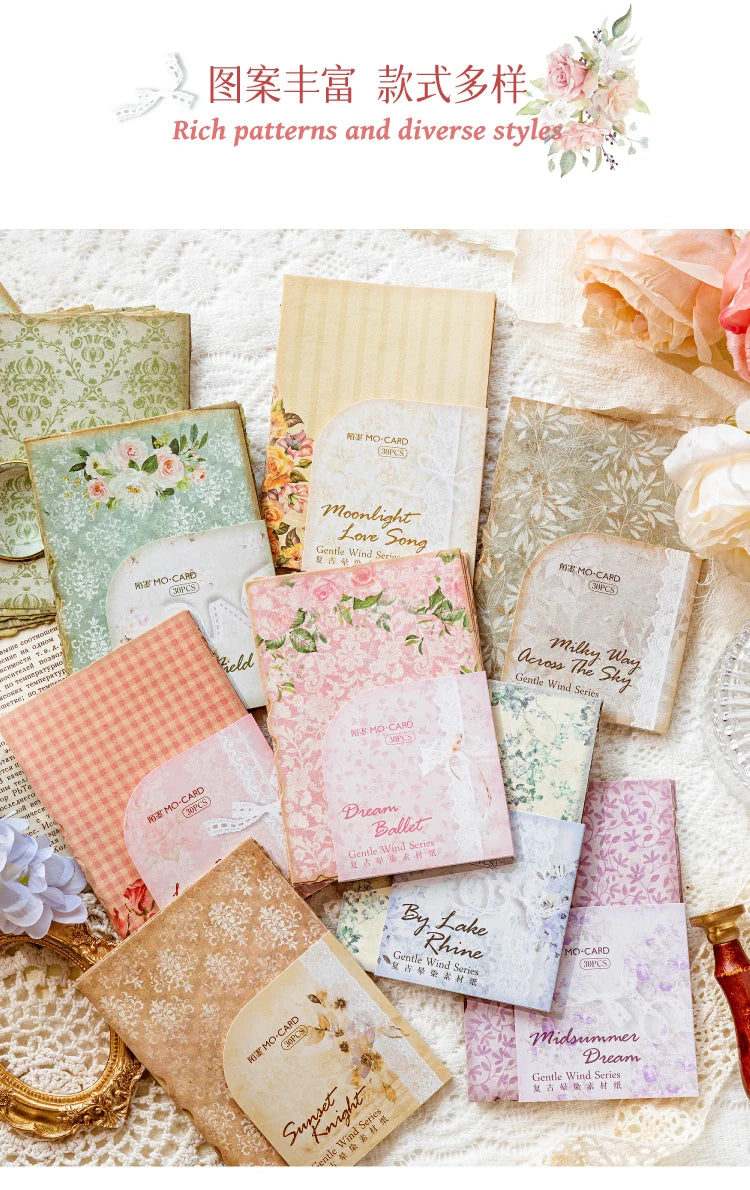 30 Sheets Vintage Journal Scrapbooking Supplies Material Labels paper for Journal notebook Planner hand made Craft Supplies