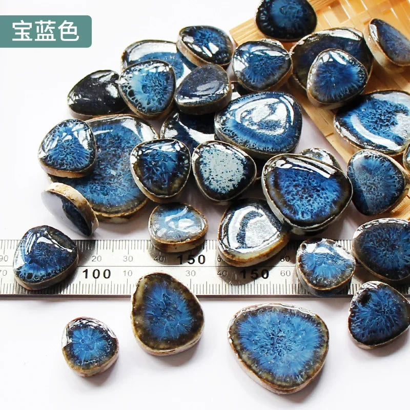 100g Ceramic Mosaic Tiles Multi Color Mosaic Piece Making Tiles for Puzzle Art DIY Craft Lamp Table Accessories Home Wall Decor