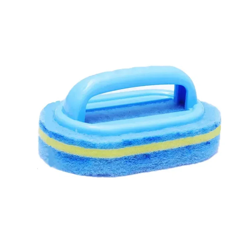 1pc Kitchen Sponge Wipe Thickening Cleaning Brush with Handle  Bathroom Tile Bathtub Cleaning Sponge Cleaning Supplies Cleaner