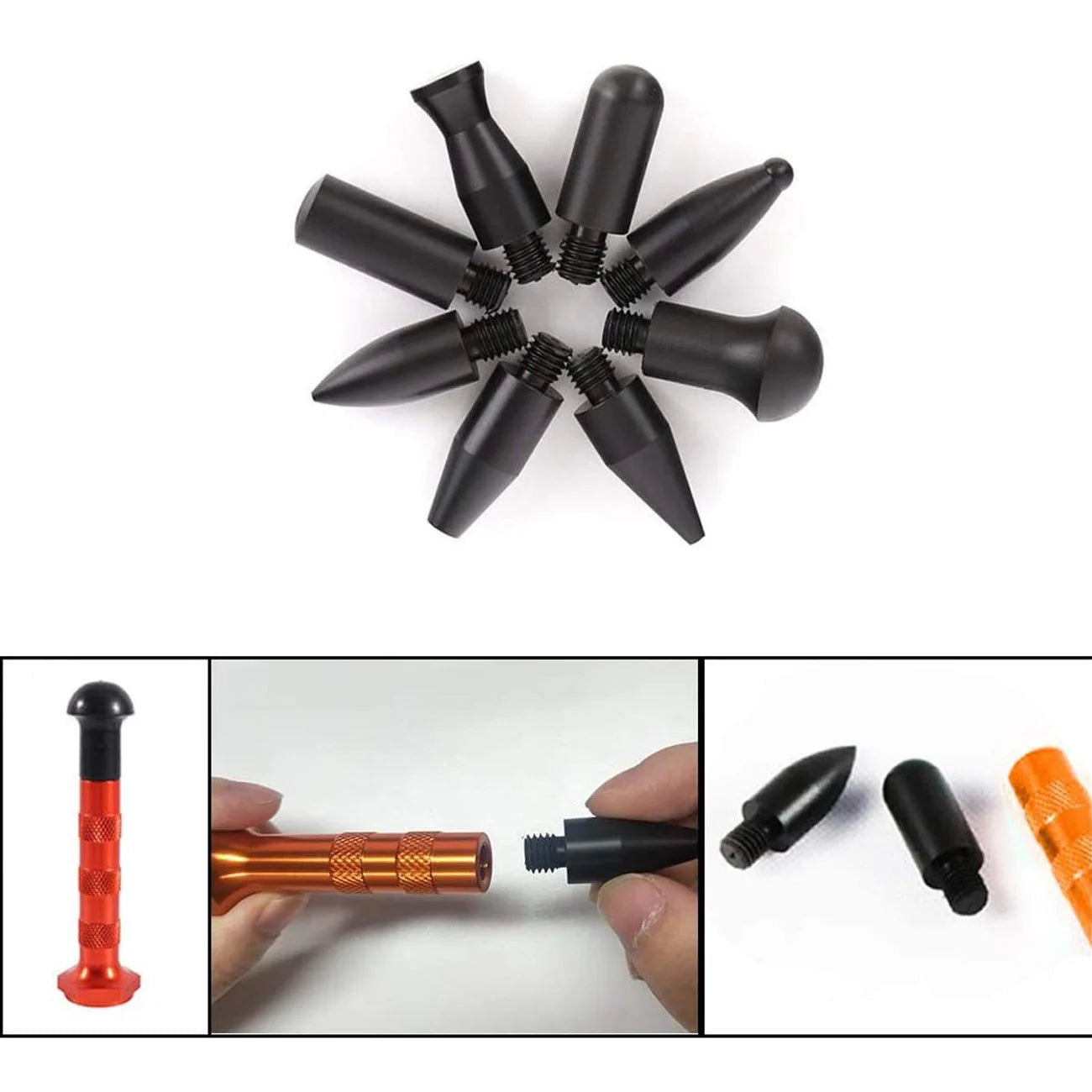 Car Dent Repair Tool Glue Gun Paintless Sheet Metal 2 in 1 T-bar Dent Repair Kit Auto Dent Remover Suction Auto Dent Puller Tool