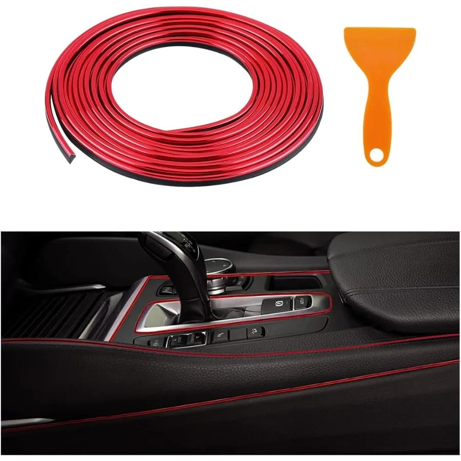 Car Interior Trim Strips 16Ft Bendable Flexible Automobile Molding Line Strip Garnish for Dashboard Door Edge Trim Insta